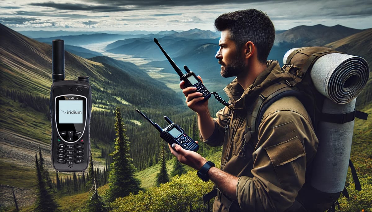 Remote Worker Using a Satellite Phone